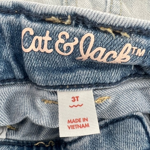 Cat & Jack Adjustable Waist Cut Off Jean Shorts Size 3T Kids - Picture 2 of 6